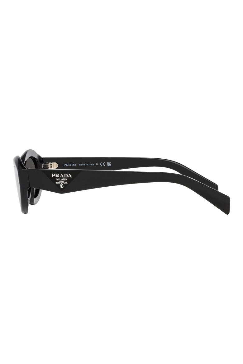 55mm Irregular Sunglasses, Alternate, color, BLACK