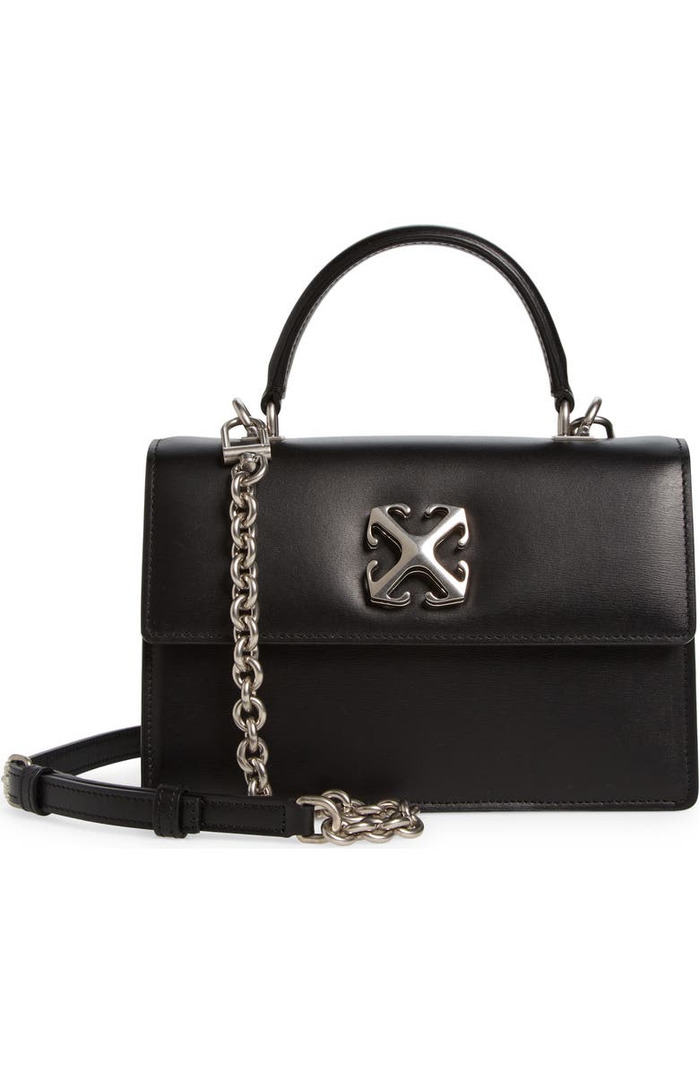 Off-White Jitney 1.4 Leather Top Handle Bag, Main, color,