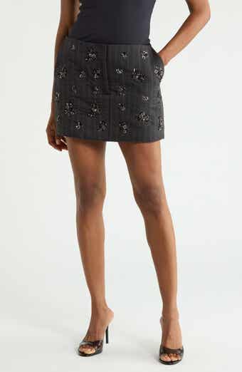 Blaire Sequined Striped Miniskirt