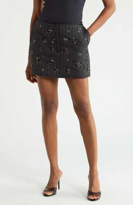 Blaire Sequined Striped Miniskirt