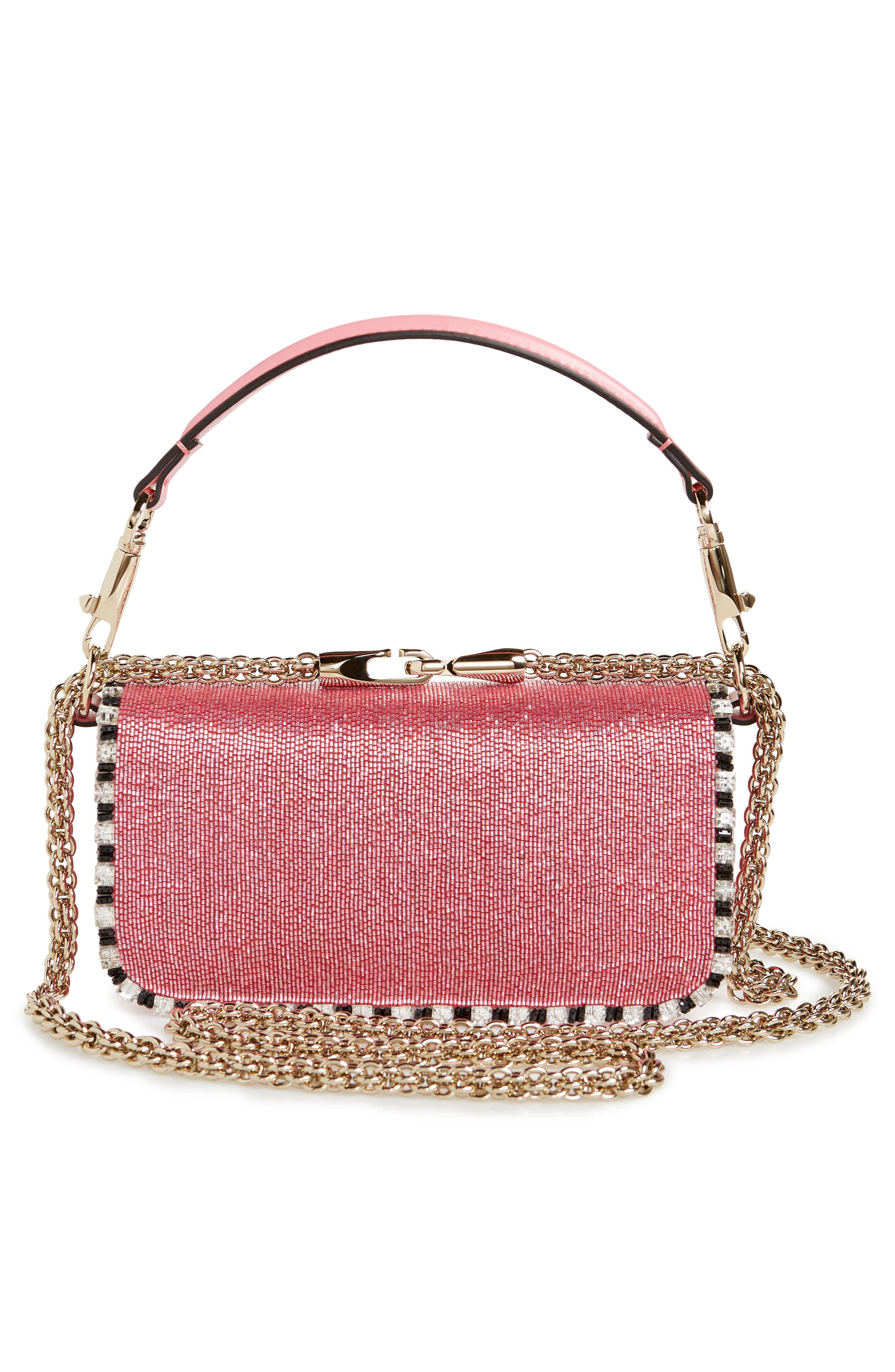 Valentino Garavani Small Locò Embellished Silk Shoulder Bag, Alternate, color, 