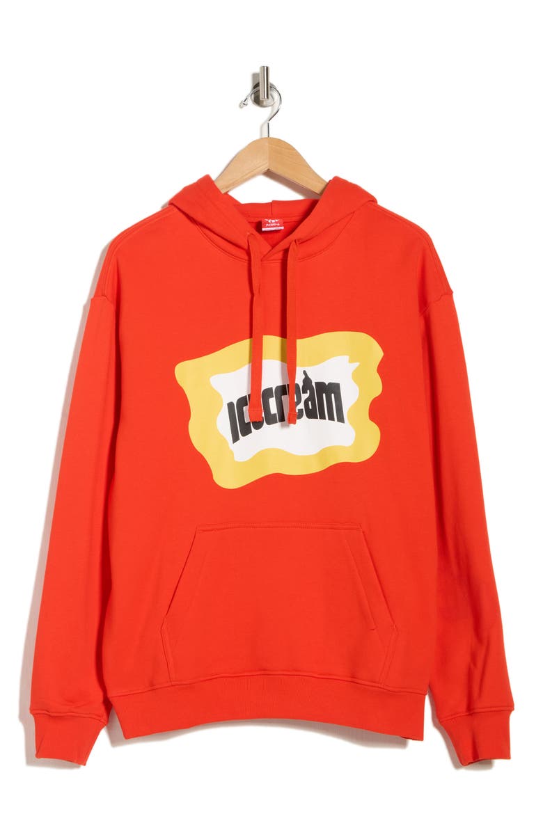Play Graphic Hoodie, Alternate, color, FIERY RED