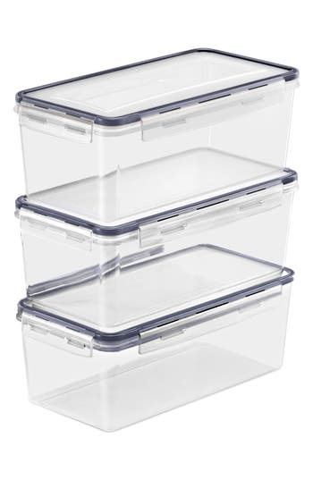Sorbus 3-pack 13.5 Cup Storage Containers With Lids In Transparent