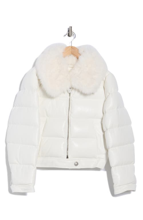 L'agence Bretton Faux Fur Trim Quilted Puffer Jacket In Multi