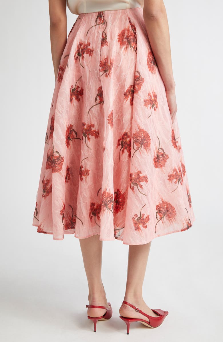 Emilia Wickstead Circeii Floral Textured Organza Circle Skirt, Alternate, color, 