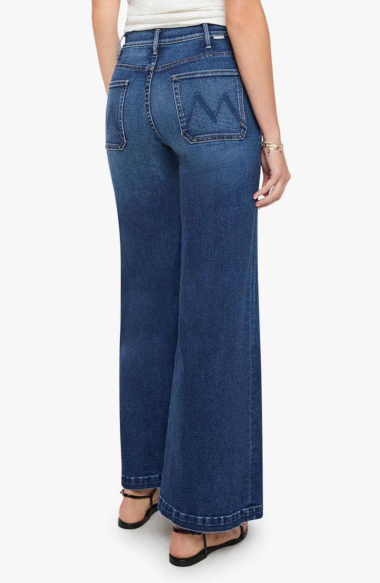 MOTHER The Hustler Roller Sneak High Waist Wide Leg Jeans, Alternate, color, Taking Chances