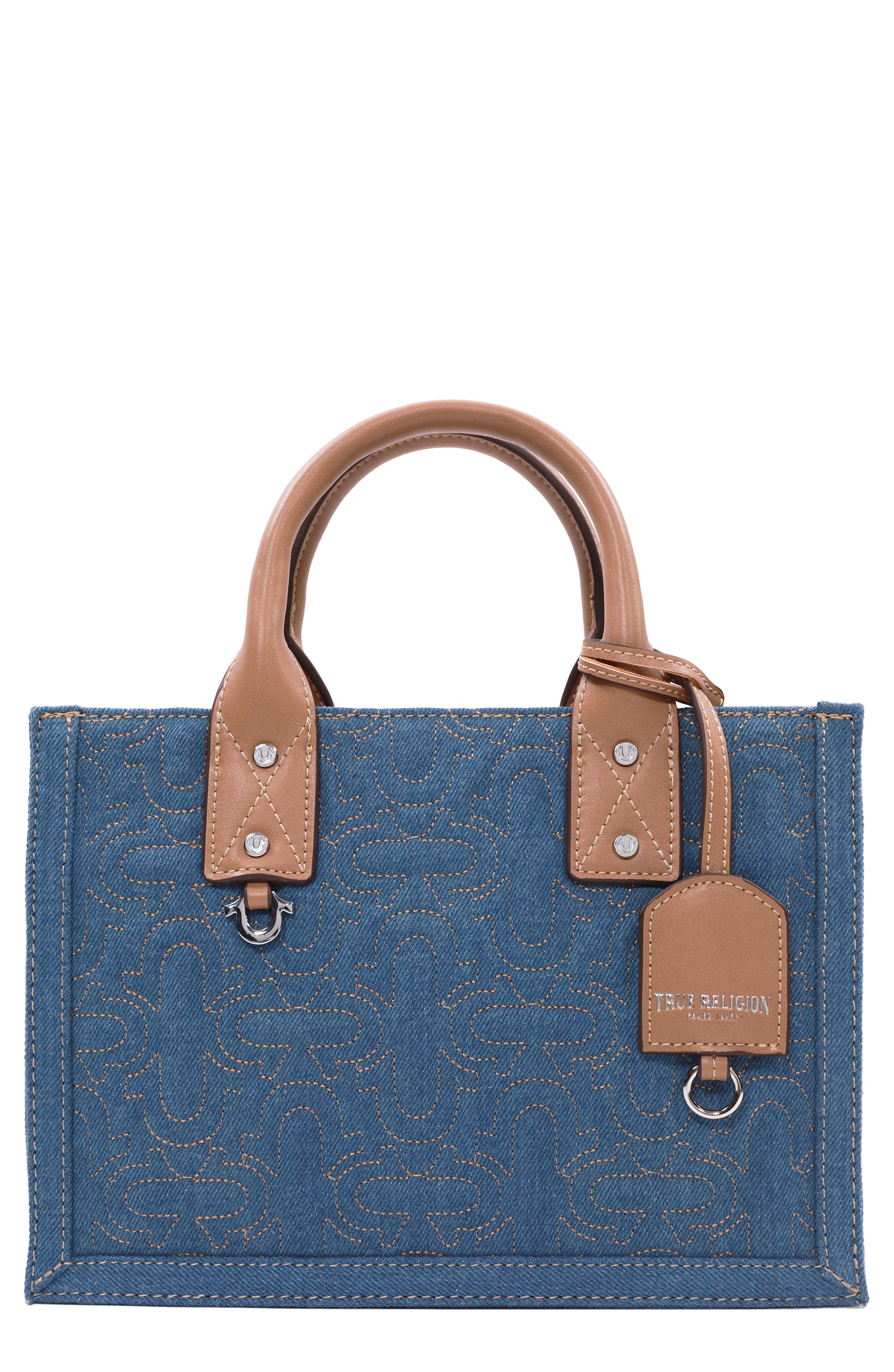 True Religion Quilted Horseshoe Tote Bag