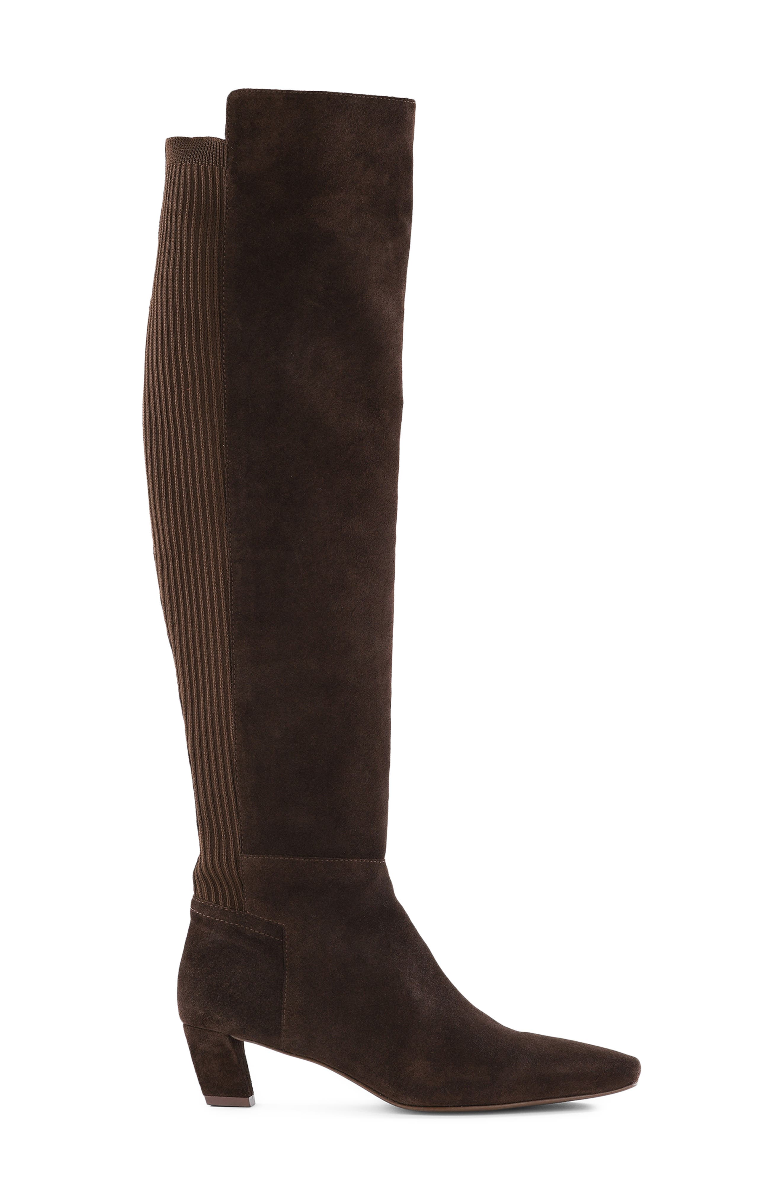 Casting Call Leather Over the Knee Boot, Alternate, color, DARK BROWN