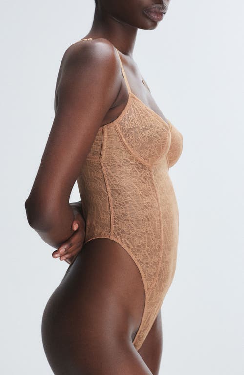 Savage X Fenty Signature Script Underwire Teddy In Brown