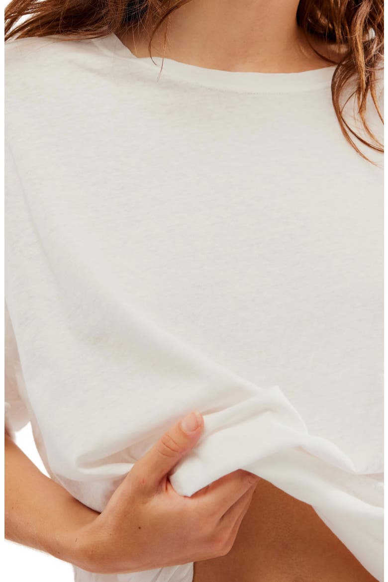 We The Free Nina Crewneck Cotton T-Shirt, Alternate, color, IVORY