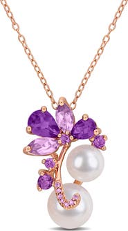DELMAR 8-9mm Cultured Freshwater Pearl Pendant Necklace