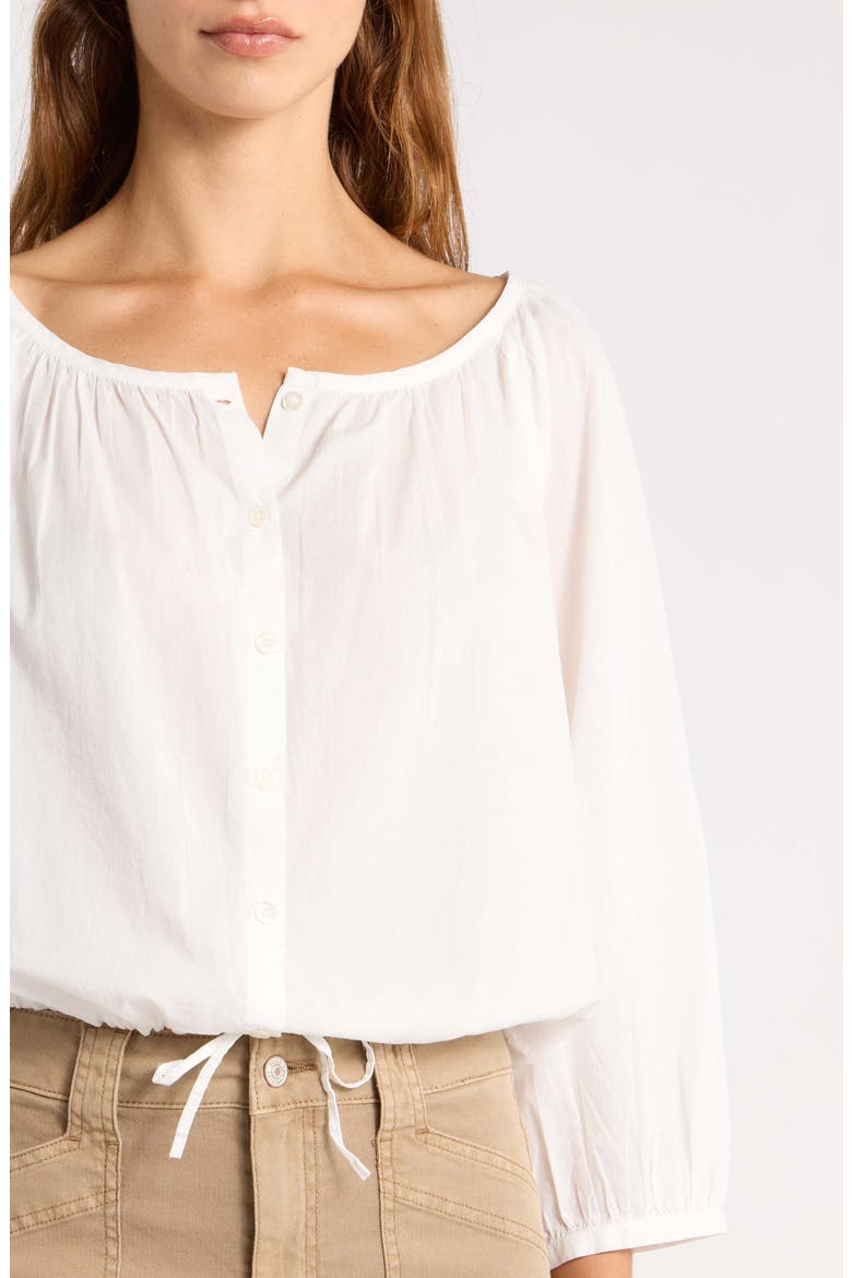Kinzie Button-Up Top, Alternate, color, WHITE