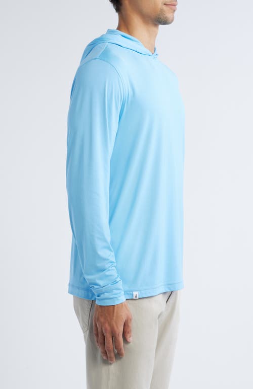 Johnnie-o Talon Prep-formance Long Sleeve Hooded T-shirt In Maliblu