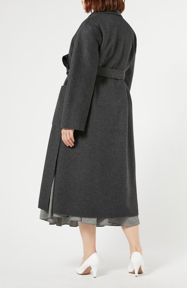 Marina Rinaldi Bondeno Tie Belt Double Face Virgin Wool Coat, Alternate, color, 