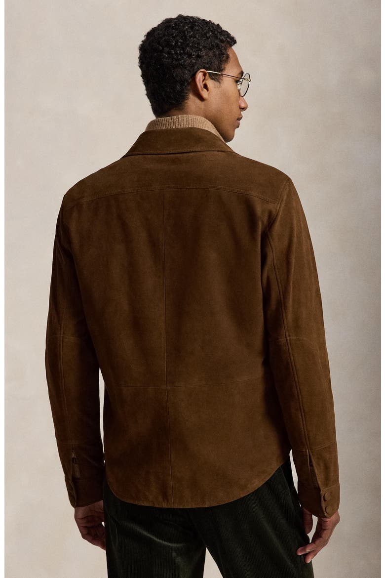 Reversible Goat Suede Shirt Jacket, Alternate, color, BRWN/ OLVE