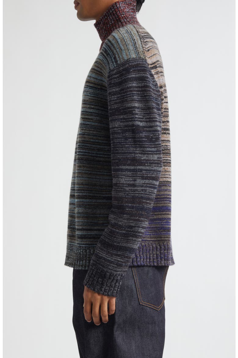 Carol Space Dye One of a Kind Turtleneck Sweater, Alternate, color, MEDIUM/ DARK