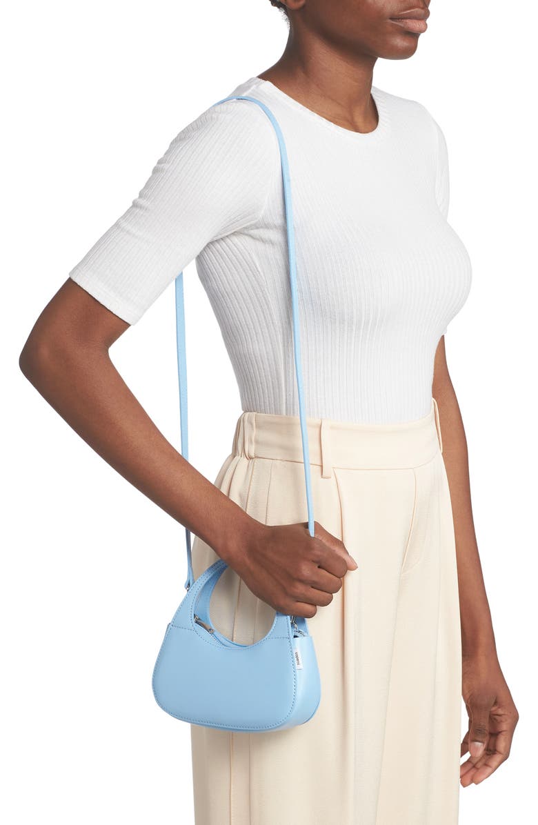 Coperni Micro Swipe Baguette Leather Top Handle Bag, Alternate, color,