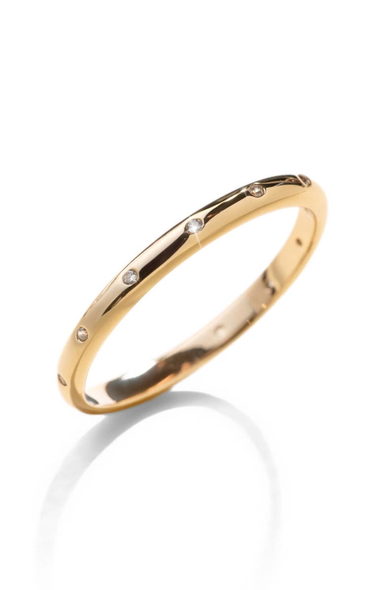 MADE BY MARY CZ Poppy Eternity Stacking Ring, Alternate, color, Gold Vermeil
