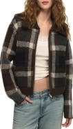 Lucky Brand Plaid Sweater Bomber Jacket