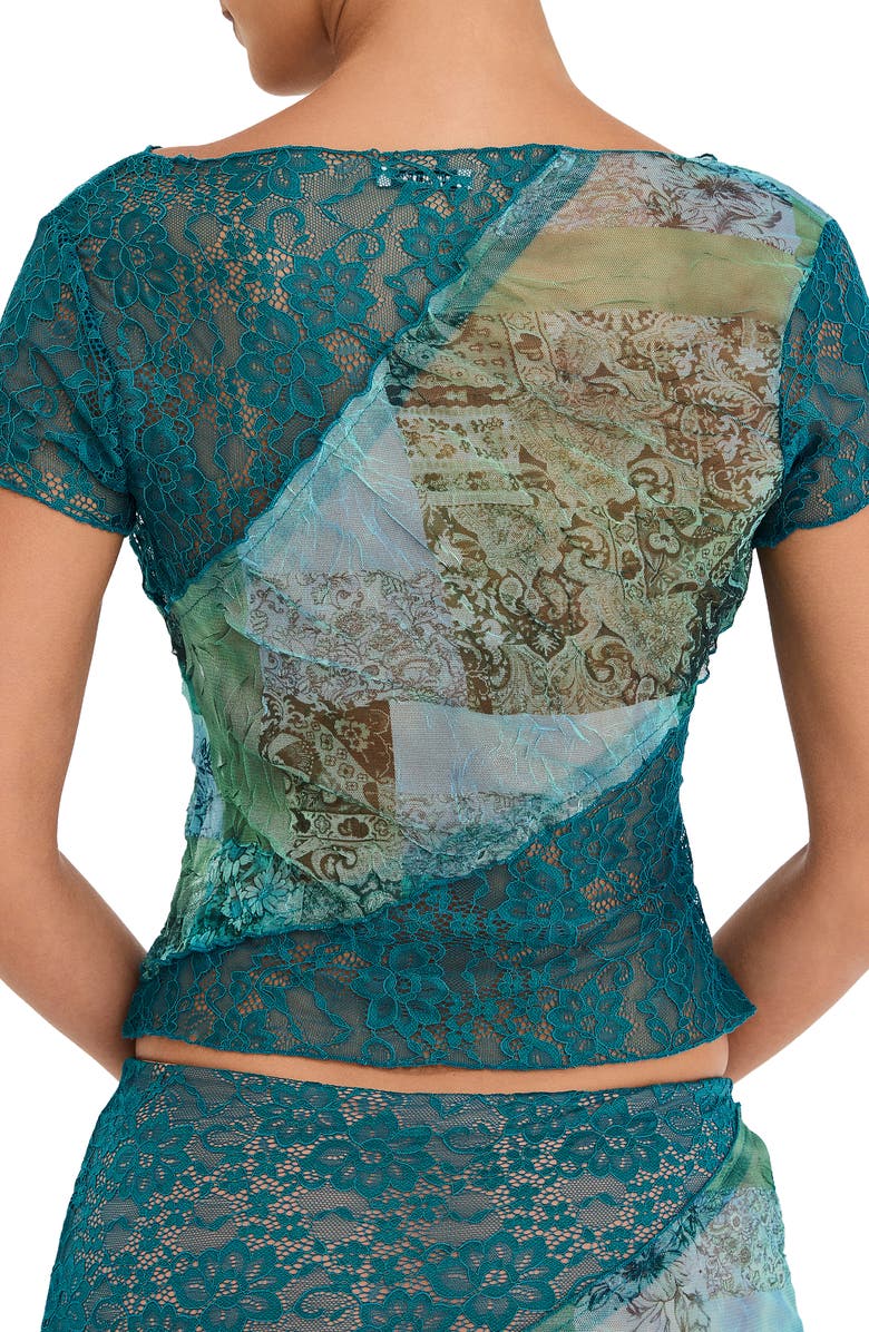 Mistress Rocks Lace & Mesh Top, Alternate, color, 