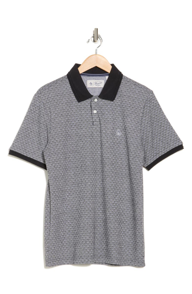 Original Penguin Geo Jacquard Pique Knit Polo, Alternate, color,