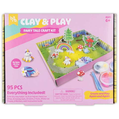 Clay & Play Fairy Tale Friends Craft Kit 95Pcs, 6+