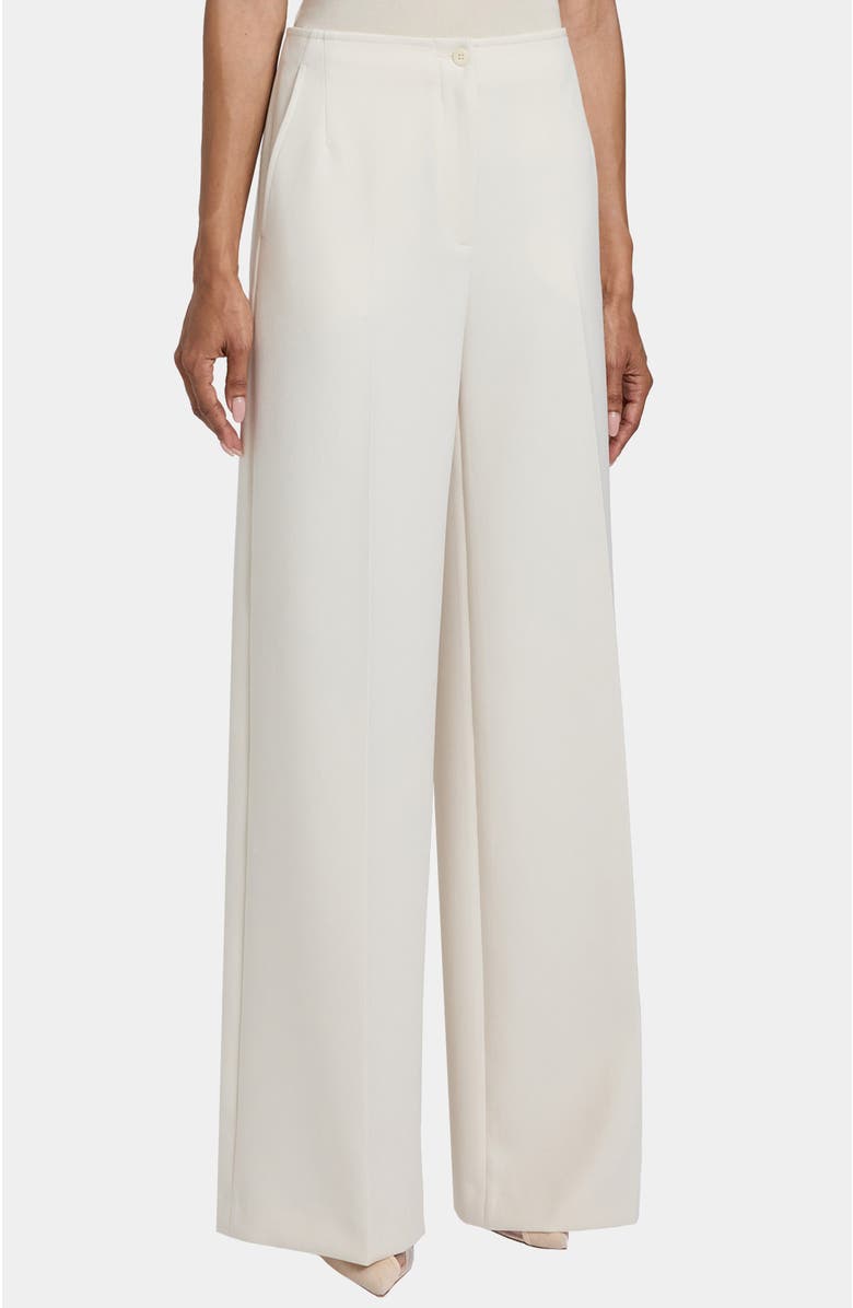 Santorelli Lily Wide Leg Pant in Soft Stretch Crepe, Main, color, Sandstone