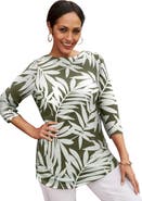 Jessica London Stretch Cotton Boatneck Tunic