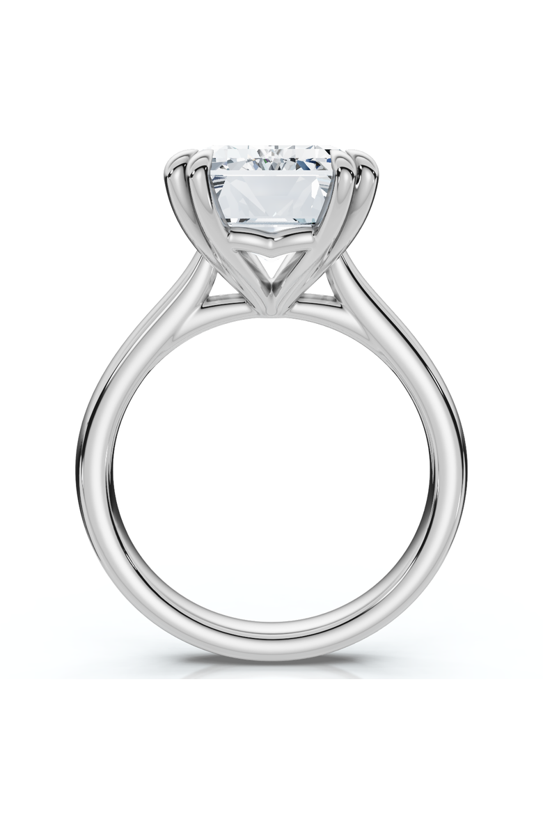 Certified 6Ct Emerald Cut Diamond Solitaire Ring 14k Gold Lab Grown, Alternate, color, 14k White Gold