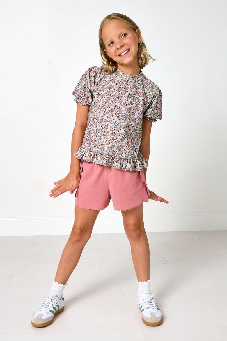 Ruffle Tee, Alternate, color, Fall Floral