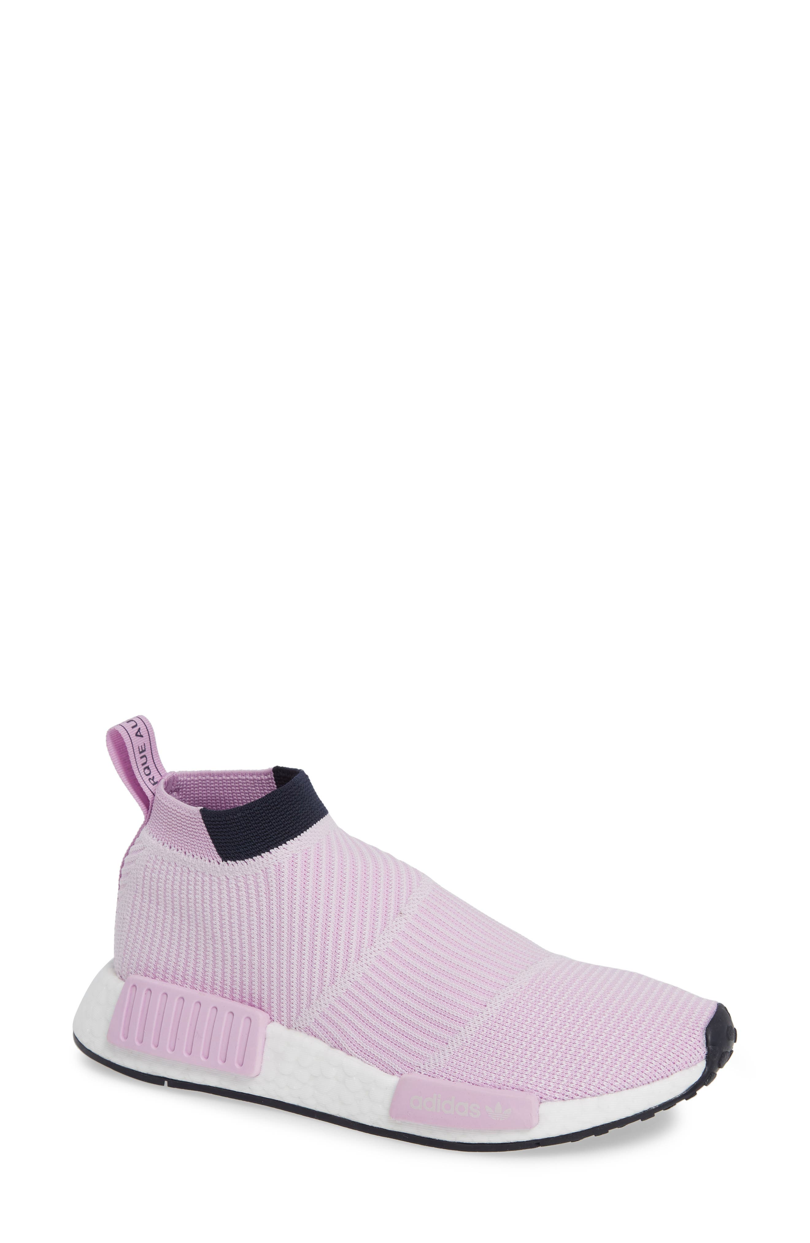 NMD_CS1 Primeknit Sneaker, Main, color, CLEAR LILAC/ LEGEND INK