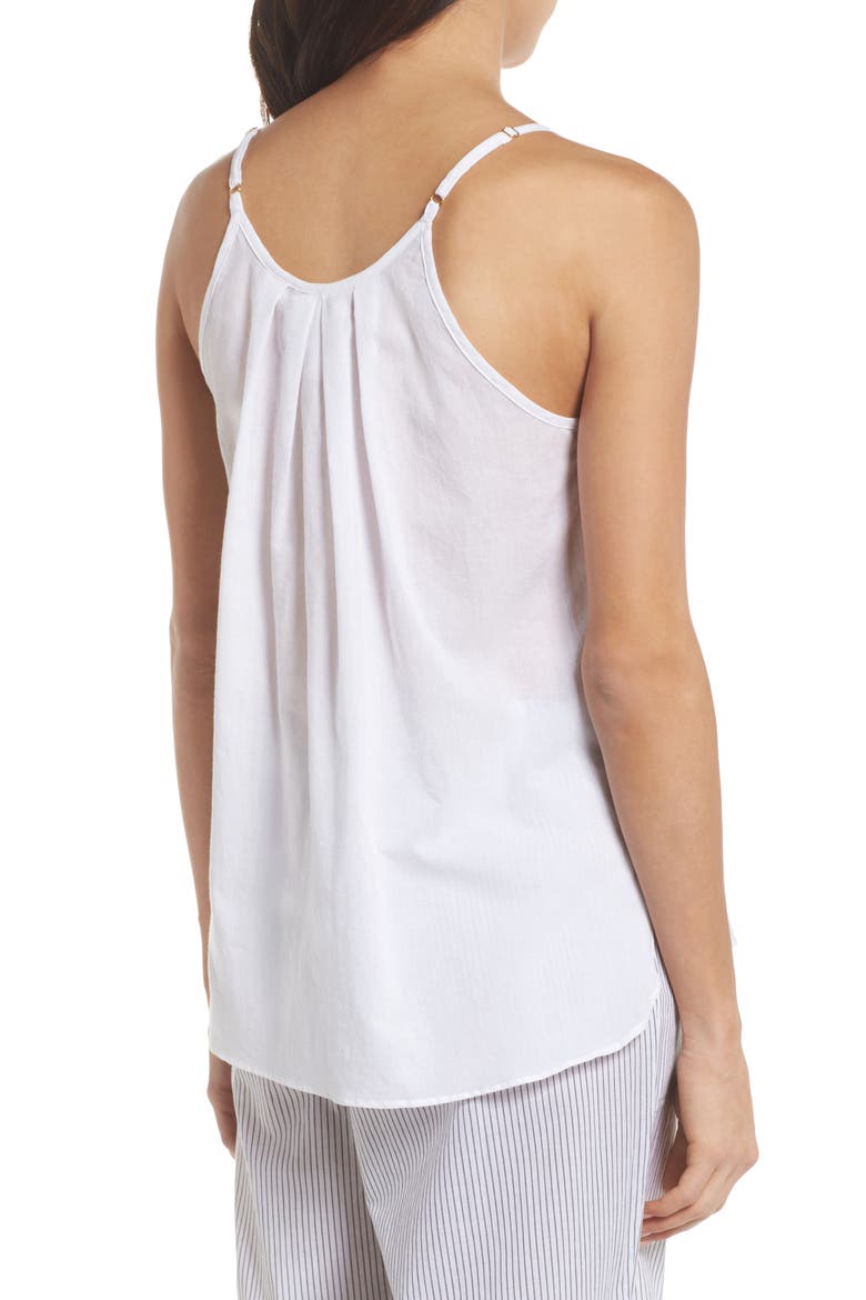 Cotton Voile Pleated Camisole, Alternate, color, WHITE