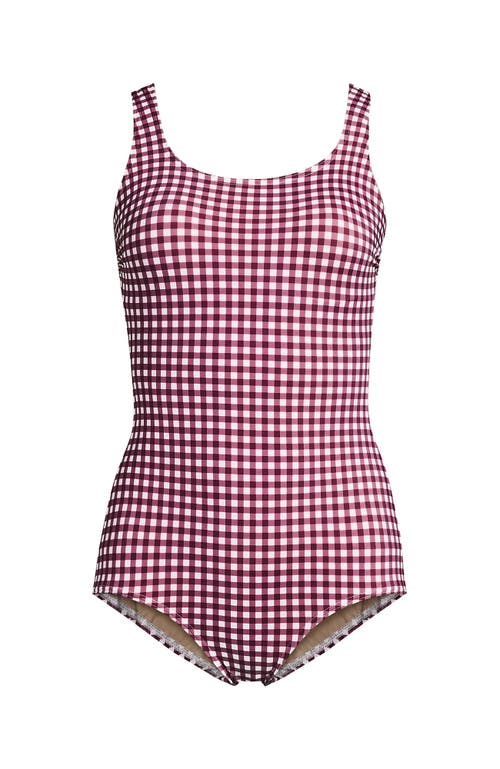 Lands' End Tugless One Piece Swimsuit In Pink