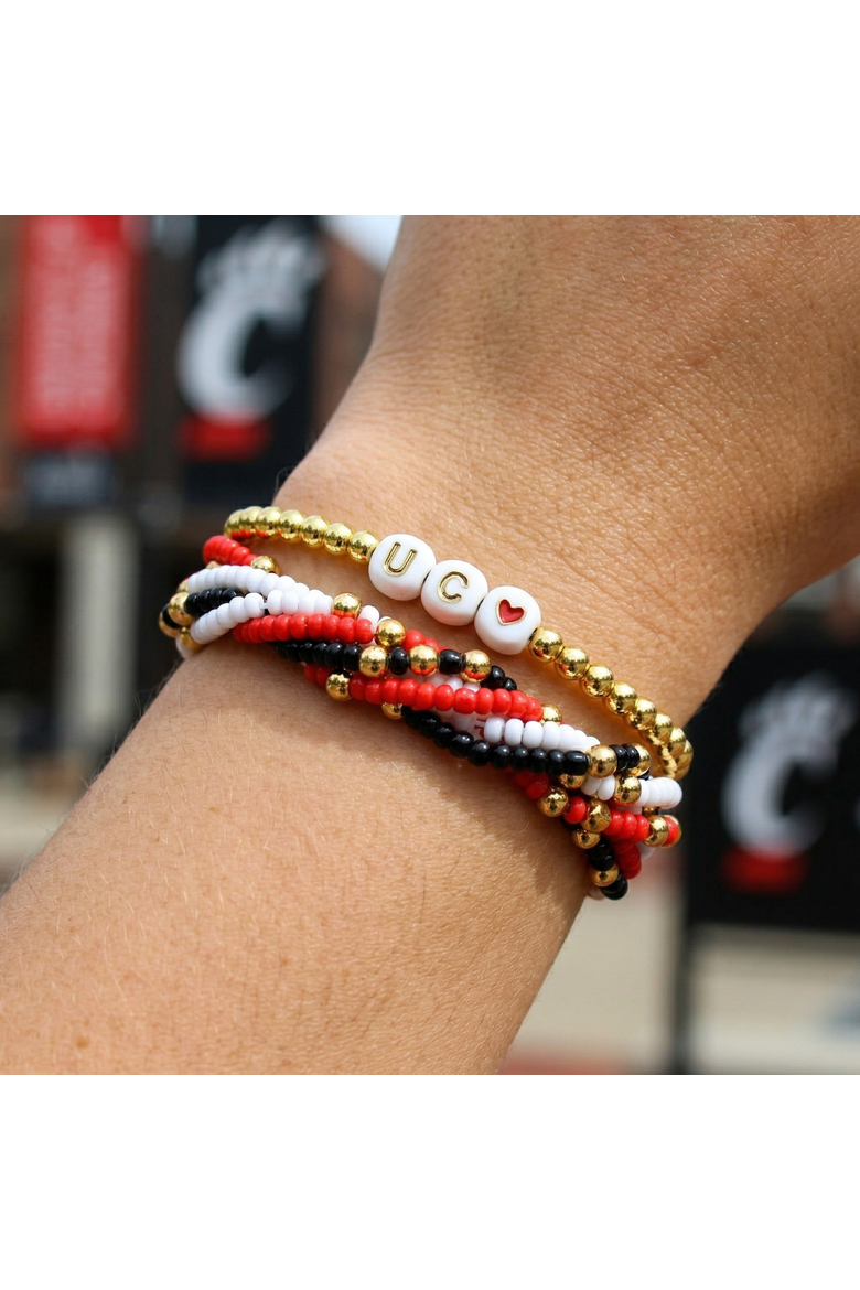 Cincinatti Lucky 7 Bracelet Set, Alternate, color, Yellow Gold