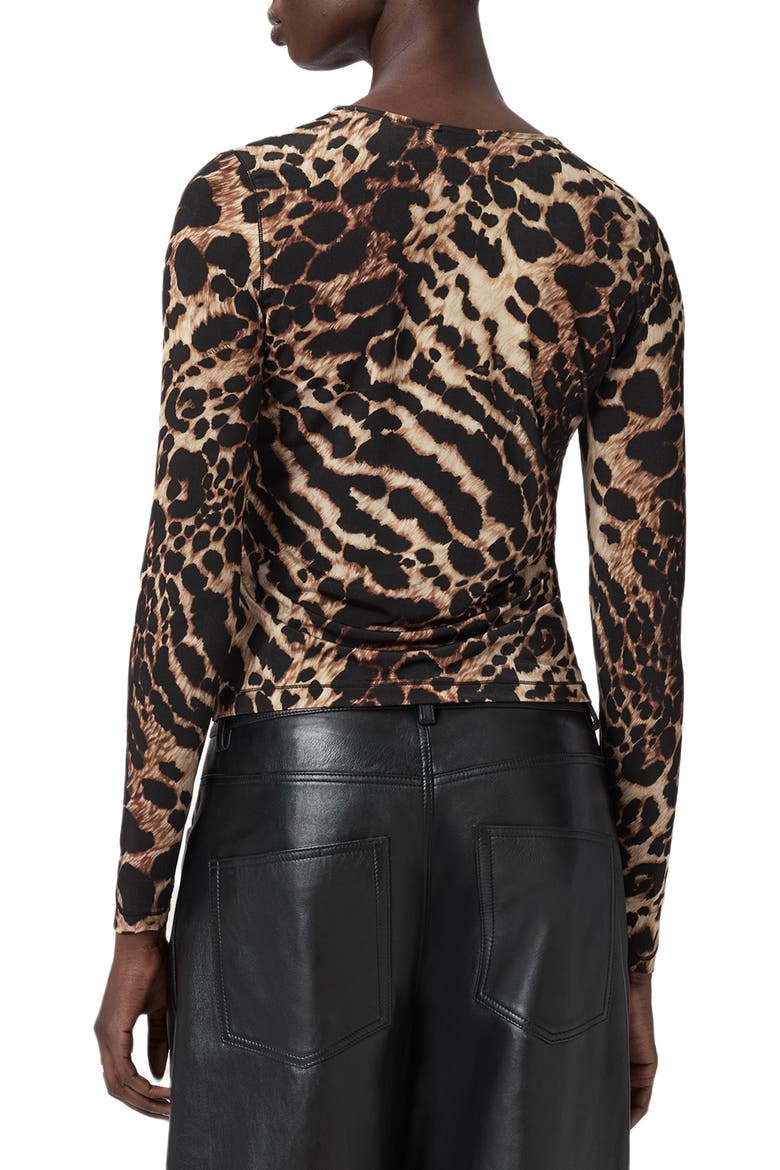 Katlyn Leopard Print Jersey Top, Alternate, color, PARDUS HONEY BROWN
