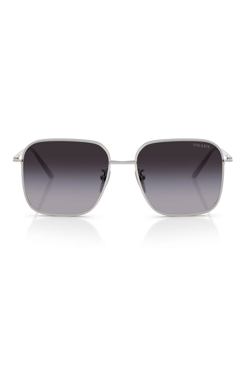 54mm Square Sunglasses, Main, color, SILVER / GREY GRADIENT