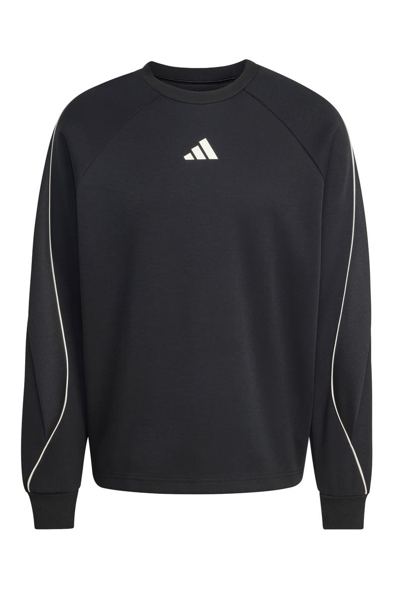 Stadium Crewneck Sweatshirt, Alternate, color, BLACK/ OFF WHITE