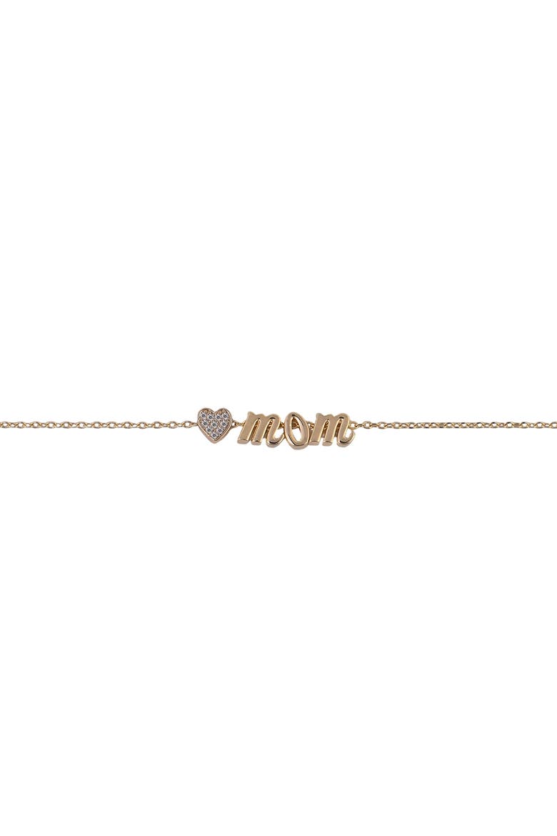 Gold Tone Mom and Heart Pendant Necklace and Earring Set, Alternate, color, Gold