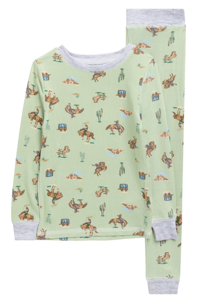 SLEEP ON IT Kids' Long Sleeve Pajamas, Main, color, Green