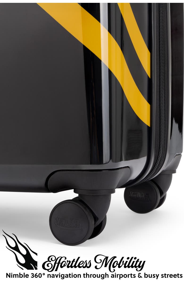 Von Dutch Kustom Kulture 3-Piece Expandable Hardside Spinner Luggage Set, Alternate, color, Rolling Striker