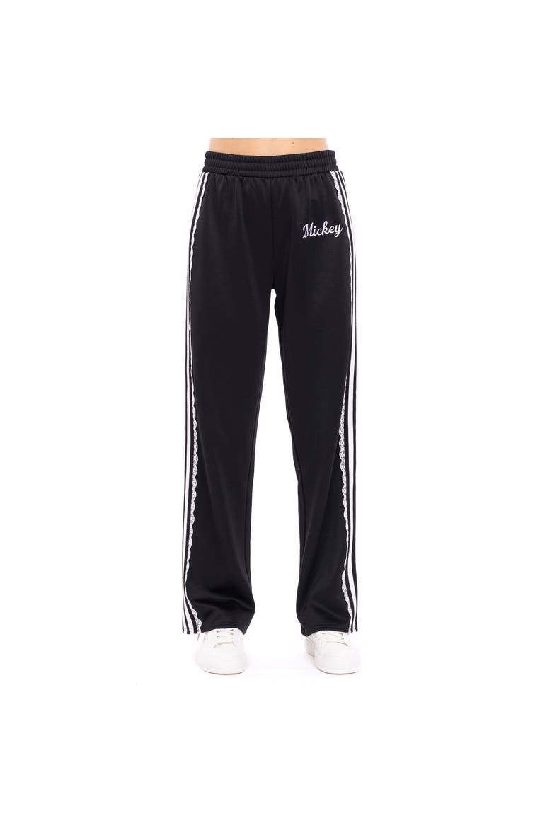 Mickey Mouse Track Pants, Main, color, Jet Black Mickey