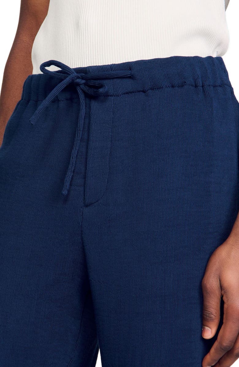 SANDRO Pleated Bermuda shorts, Alternate, color, 