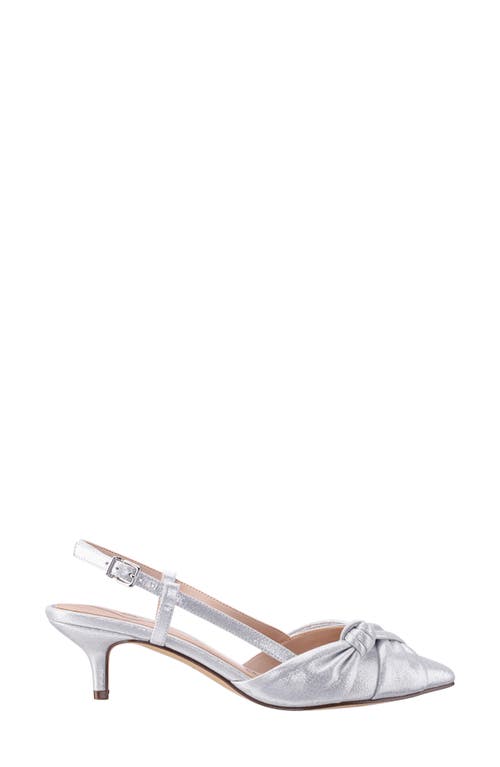 Nina Stella Slingback Pointed Toe Pump In Silver