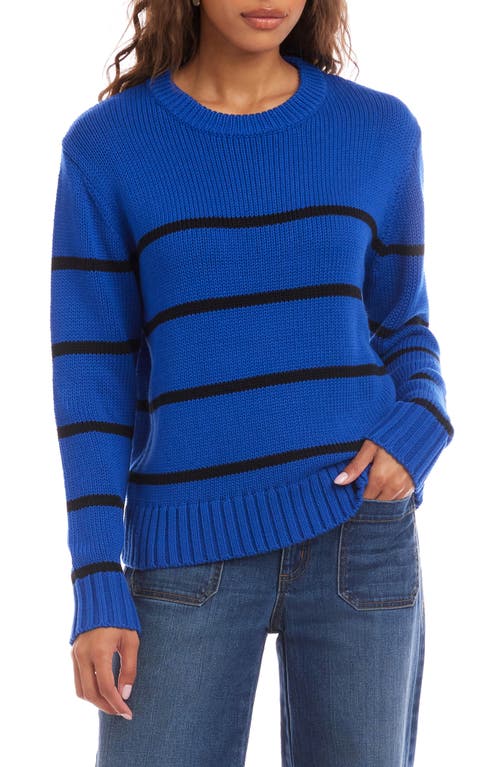 Karen Kane Stripe Crewneck Sweater In Multi