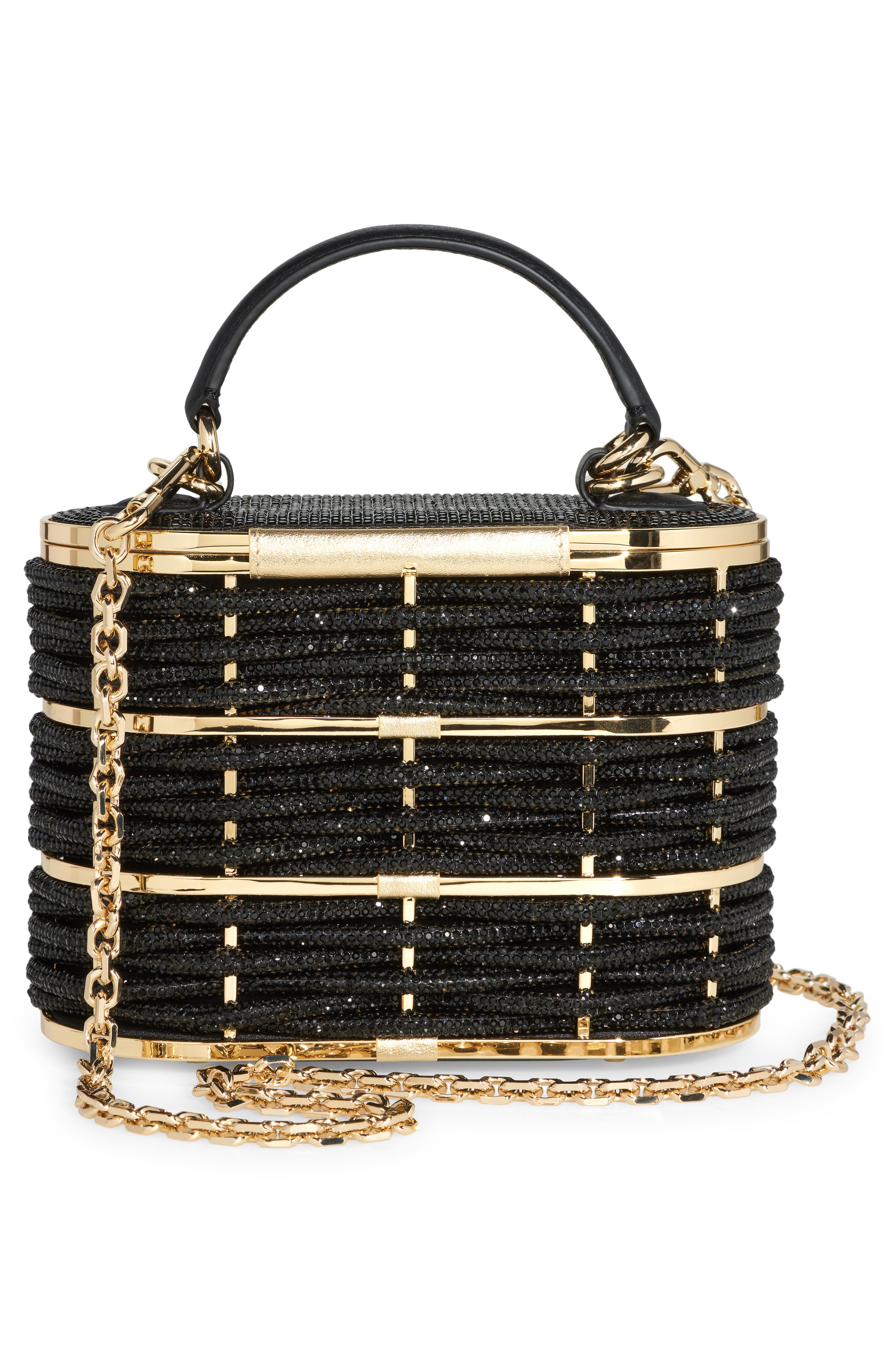 JUDITH LEIBER COUTURE Willow Embellished Top Handle Bag, Alternate, color, 
