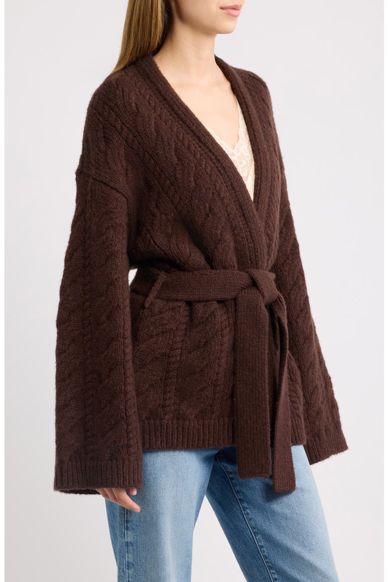 Alpine Cable Cardigan, Alternate, color, SYCAMORE BARK