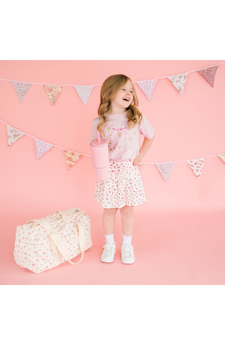 Sweet Wink Bouquet Bow Short Sleeve T-Shirt, Alternate, color, Ballet Pink