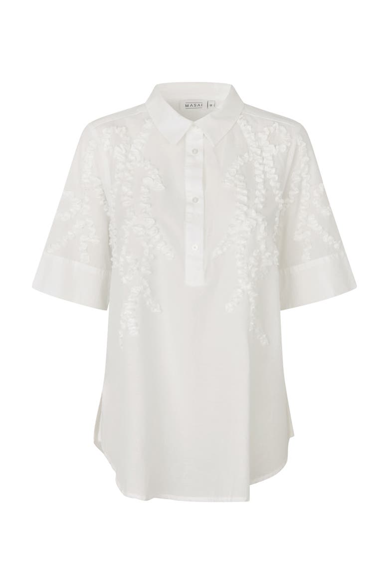 MaGinovelle Embroidered Shirt, Alternate, color, White