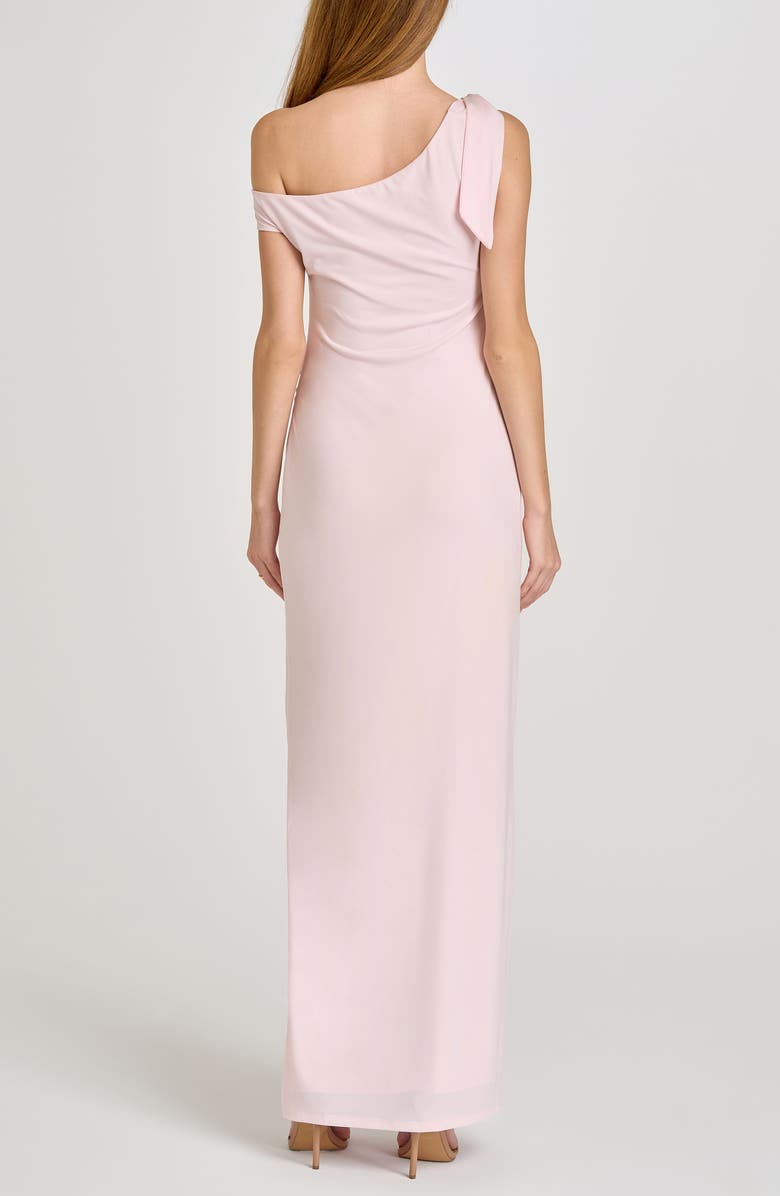 WAYF Say Less Ruched One-Shoulder Maxi Dress, Alternate, color, Baby Pink