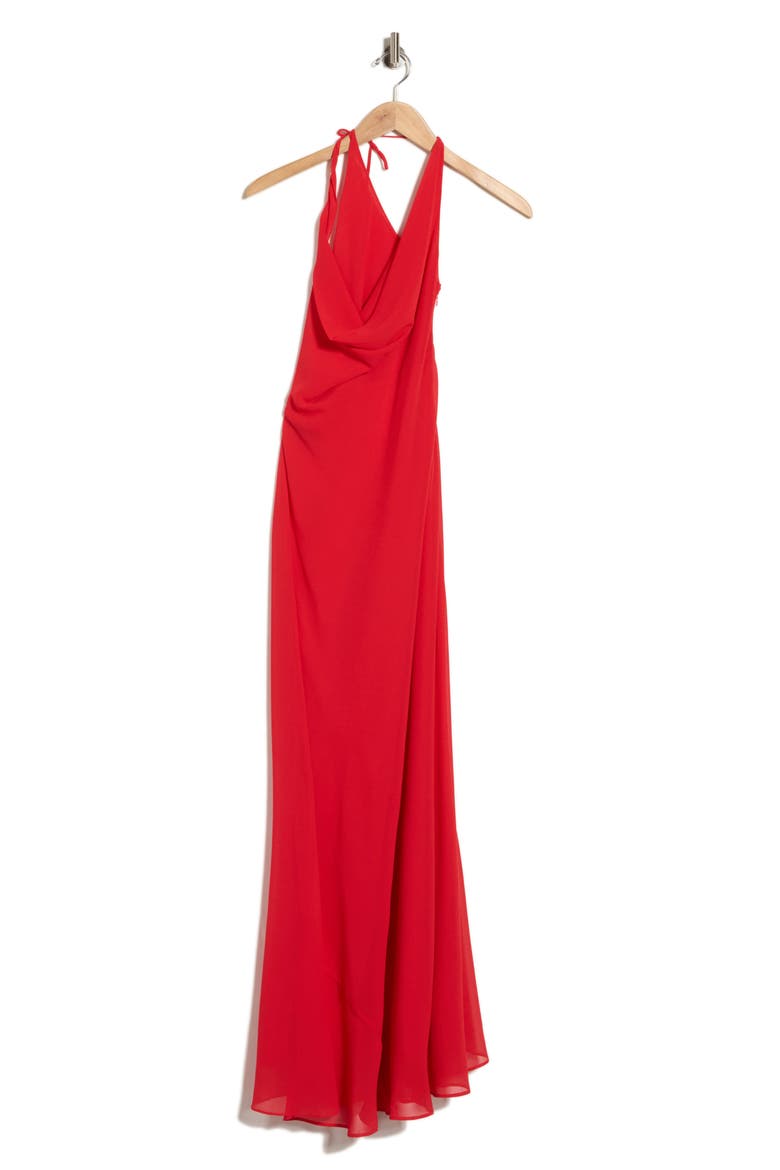 Cherie Cowl Neck Maxi Dress, Main, color, DEEP RED